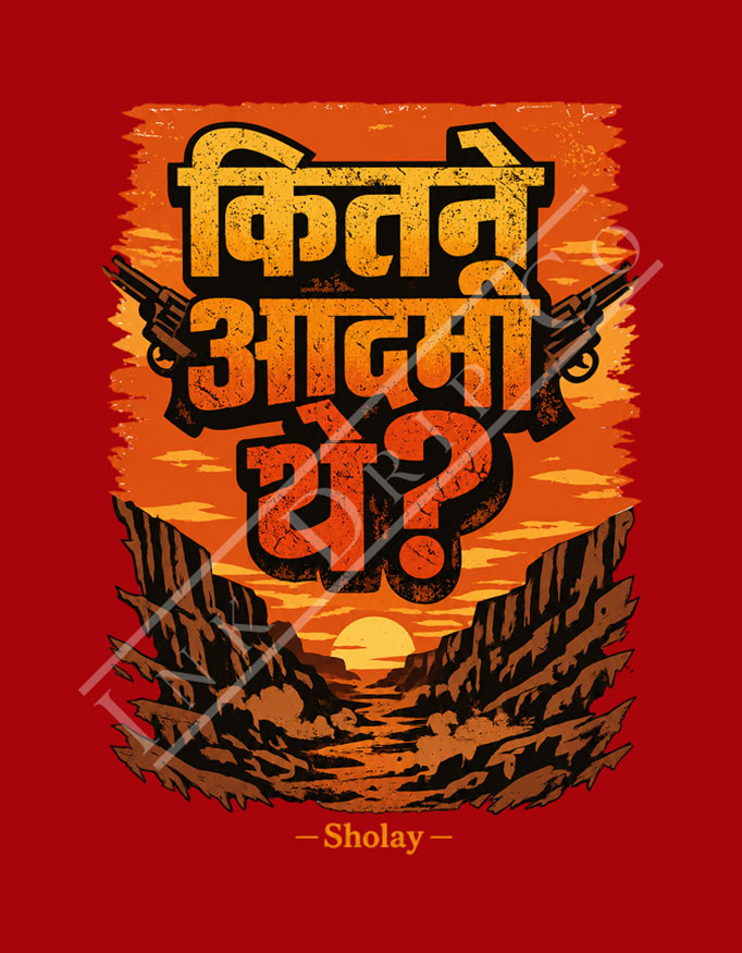 कितने आदमी थे? ~ Unisex Tee - Image 4