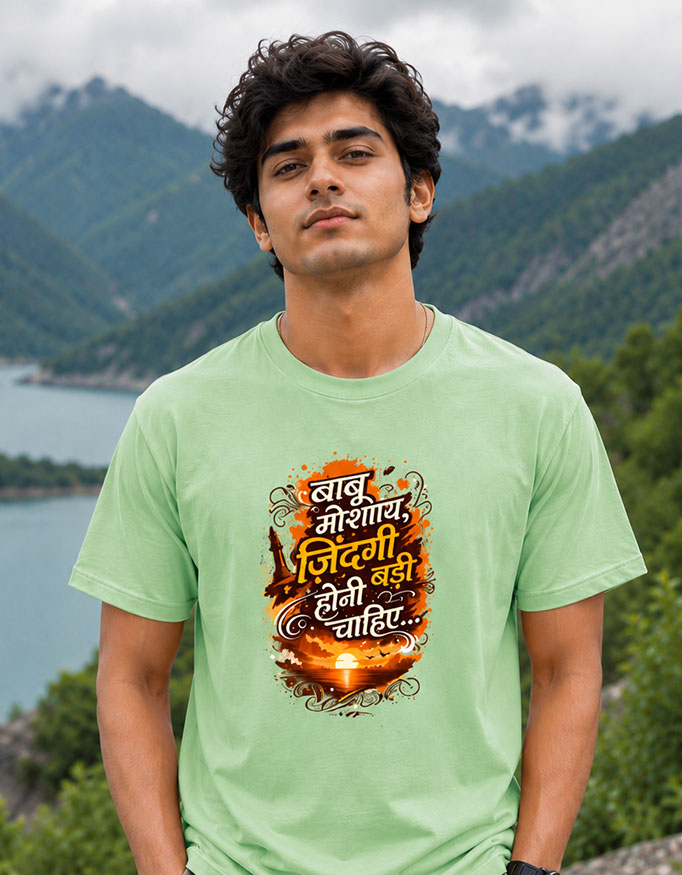 बाबू मोशाय, ज़िंदगी बड़ी होनी चाहिए ~ Unisex Tee - Image 4