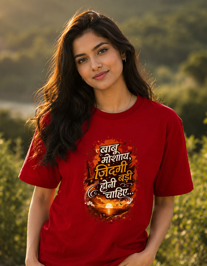 बाबू मोशाय, ज़िंदगी बड़ी होनी चाहिए ~ Unisex Tee - Image 3