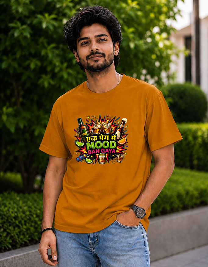 Ek Peg Mein Mood Ban Gaya Unisex Tee - Image 2