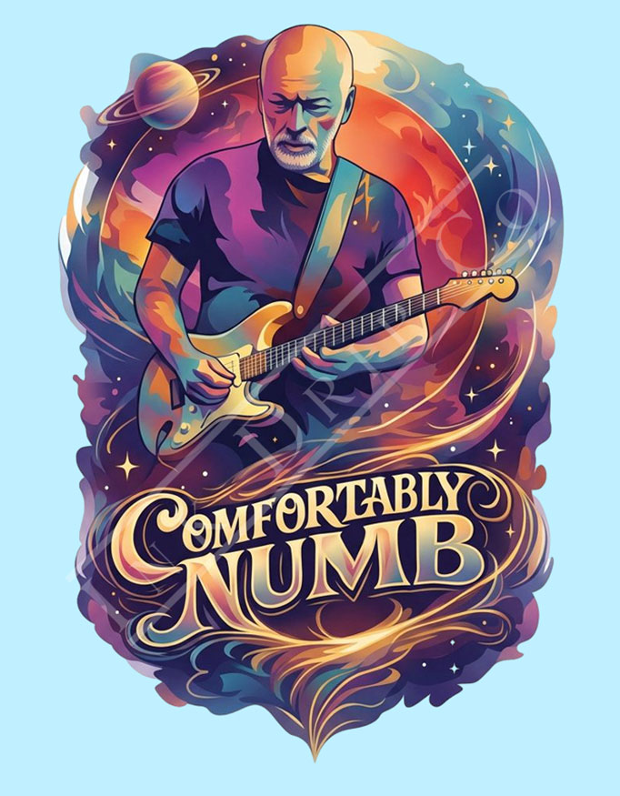 Comfortably Numb ~ David Gilmour ~ Unisex Tee - Image 4