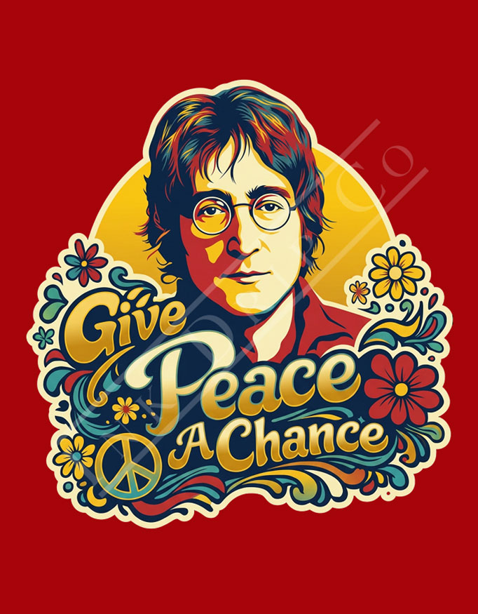 Give Peace A Chance ~ John Lennon ~ Unisex Tee - Image 5
