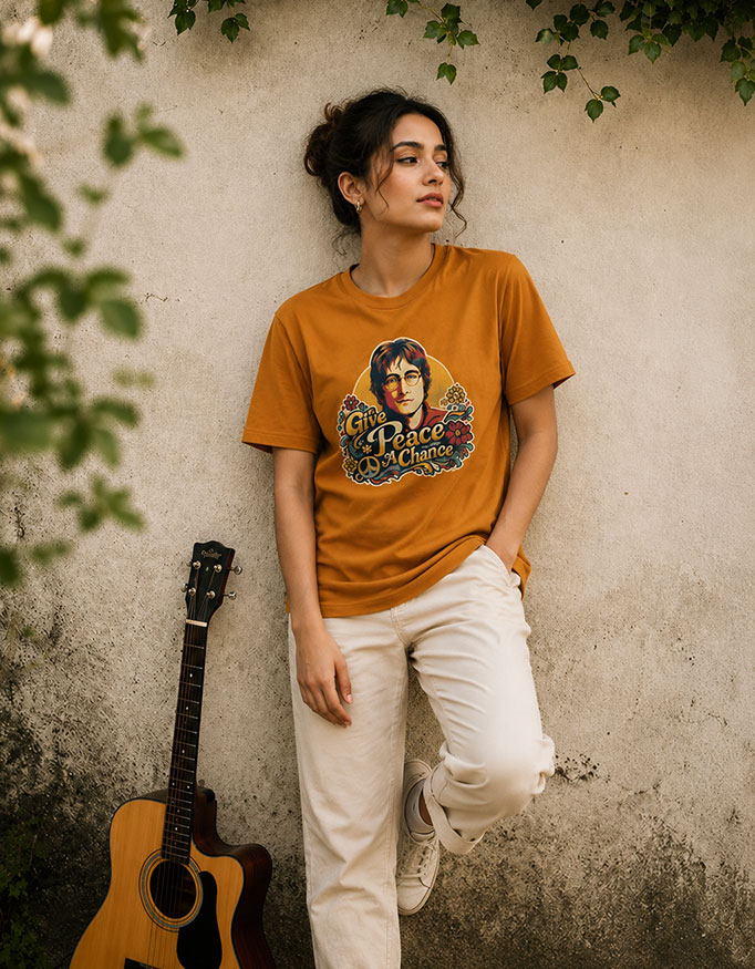 Give Peace A Chance ~ John Lennon ~ Unisex Tee - Image 3
