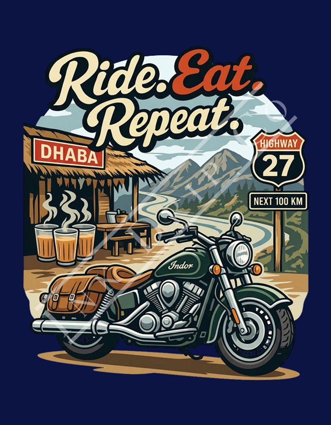 Ride. Eat. Repeat. Unisex Tee - Image 5
