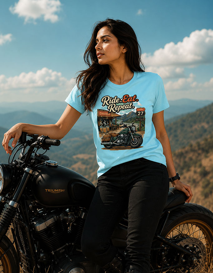Ride. Eat. Repeat. Unisex Tee - Image 2