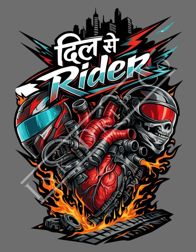 दिल से Rider Unisex Tee - Image 5
