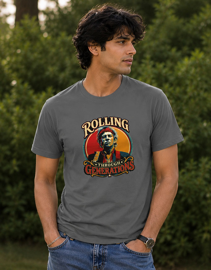 Rolling Through Generations ~ Keith Richards ~ Unisex Tee - Image 2