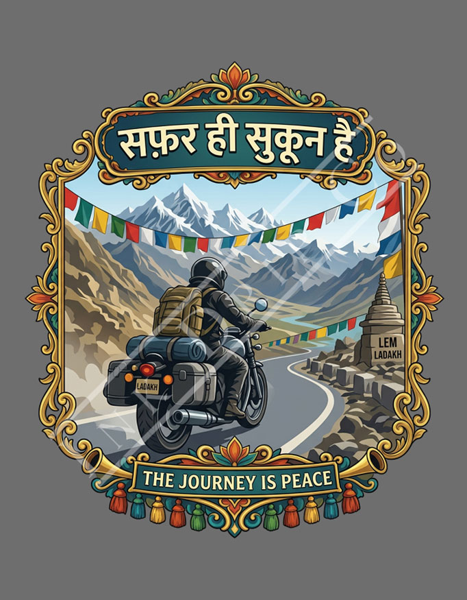 सफ़र ही सुकून है Unisex Tee - Image 6