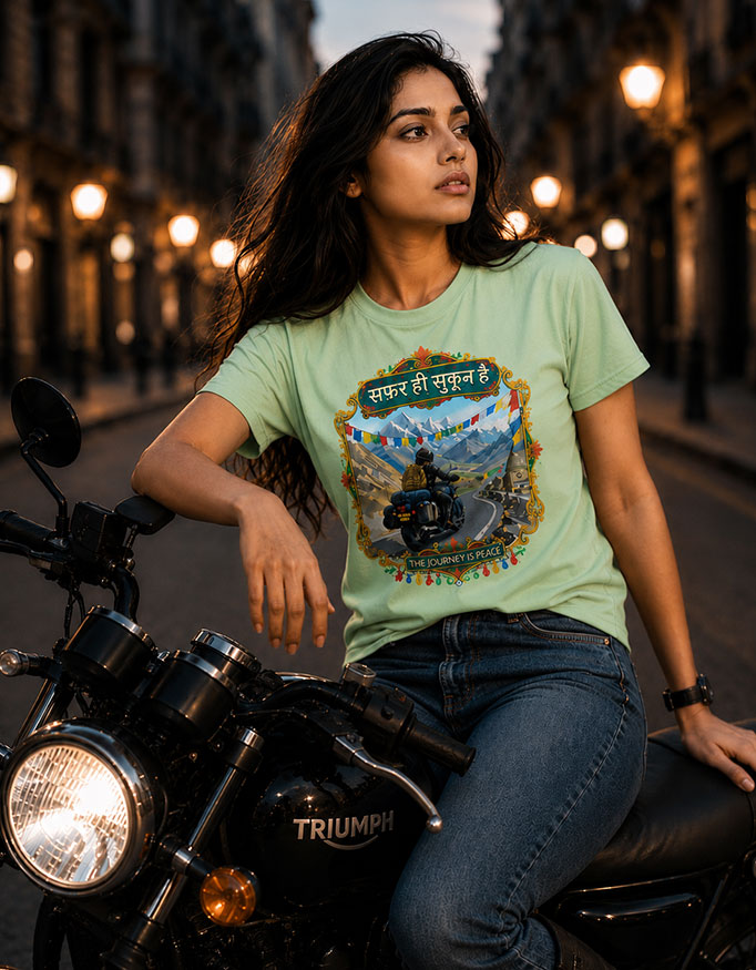 सफ़र ही सुकून है Unisex Tee - Image 4