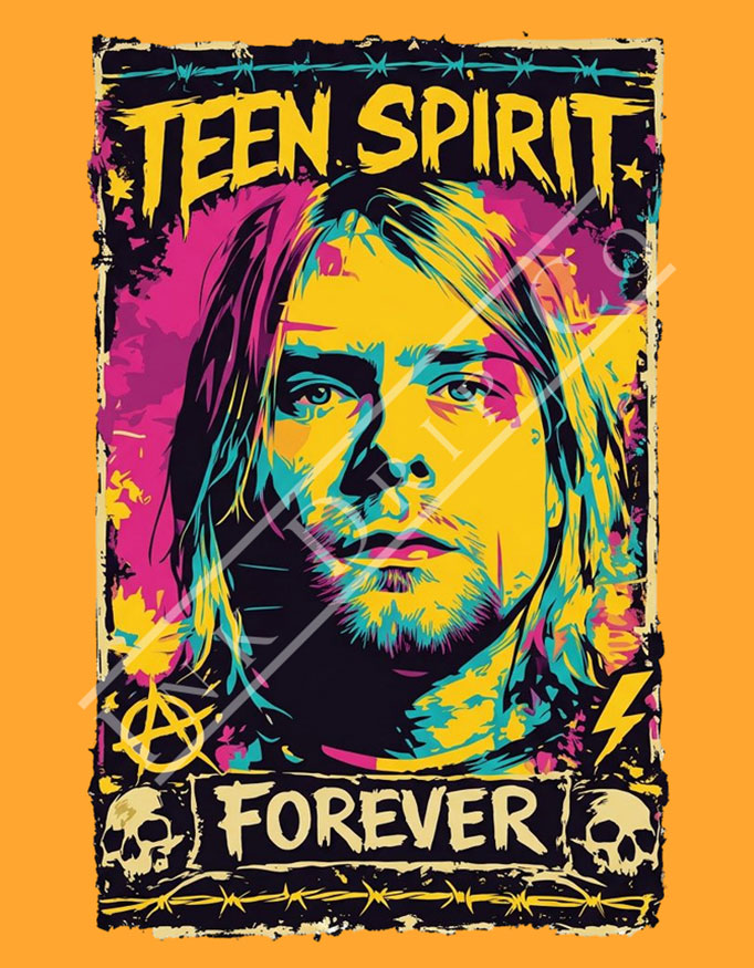 Teen Spirit Forever ~ Kurt Cobain ~ Unisex Tee - Image 5